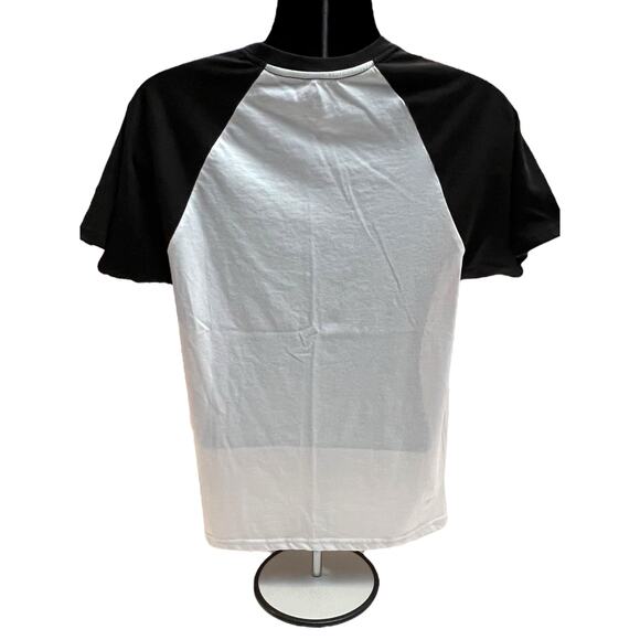 Spider-Man Marvel Comics Group Raglan Tee Mens Medium | Black White Disney Shirt - Picture 2 of 9